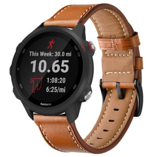 Läder Armband GARMIN Forerunner 245 / 245 Music - Brun