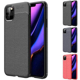 Läder mönstrat mobilskal av silikon Apple iPhone XI Max 2019