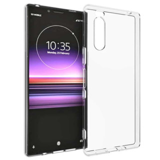 Køb gennemsigtigt silikonecover Sony Xperia 5