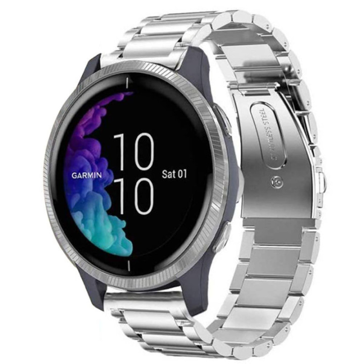 Köp Klockarmband rostfritt stål - Garmin Venu - Silver