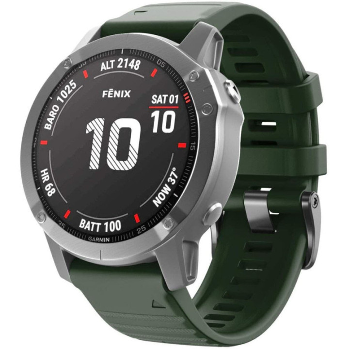 Køb Mørkegrøn - Sport Urrem til Garmin Fenix 6 | CaseOnline.dk