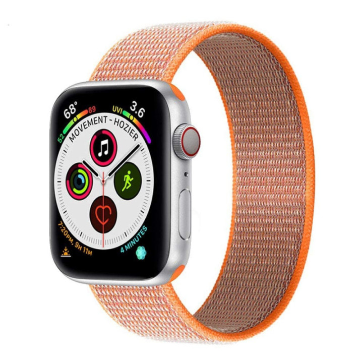 Køb Nylon Urrem Apple Watch 5 (44mm) - Spicy Orange