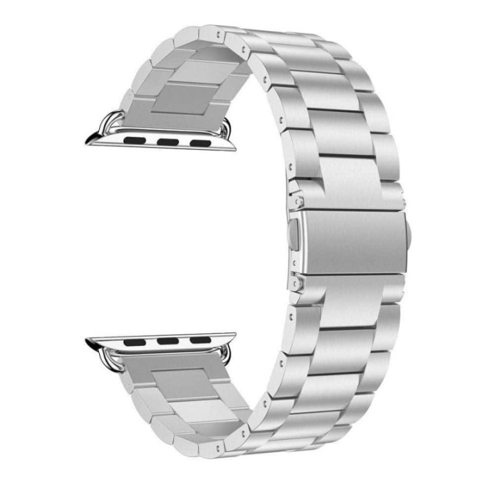 Rannekoru ruostumattomasta teräksestä valmistettu Apple Watch 4 (44mm) - hopea