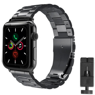 Rannekoru ruostumattomasta teräksestä valmistettu Apple Watch 5 (44mm) - musta