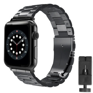 Rannekoru ruostumattomasta teräksestä valmistettu Apple Watch 6 (40mm) - musta