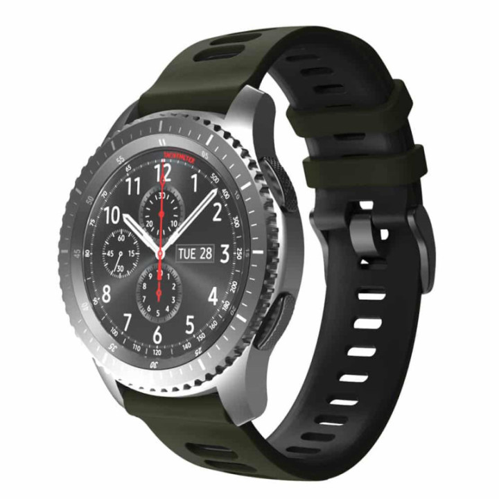 Twin Sport Rannekoru Armband Samsung Galaxy Gear S3 - Vihreä/Musta