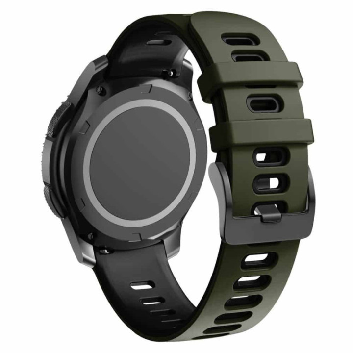 Twin Sport Rannekoru Armband Samsung Galaxy Gear S3 - Vihreä/Musta