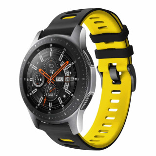 Twin Sport Armband Samsung Galaxy Watch 46 - Black/yellow
