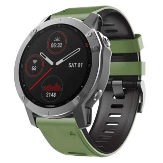 Twin Silikonband Garmin Fenix 6 / 6 Pro -Grün/schwarz