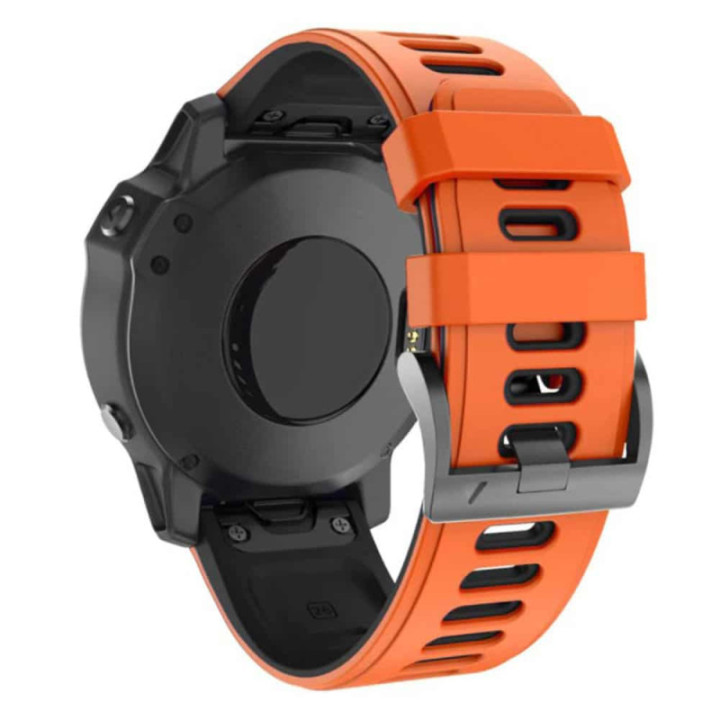 Twin Sport Armband Garmin Fenix 6X Pro - Orange/black
