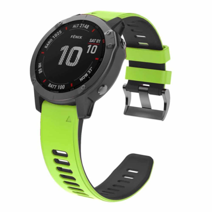 Twin Sport Armband Garmin Fenix 6X- Lime/black
