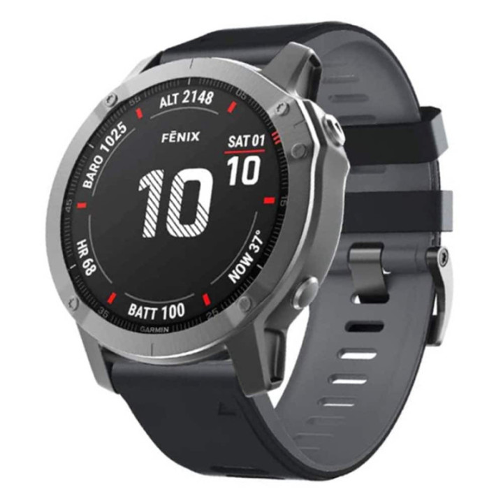 Twin Sport armbånd Garmin Fenix 6X - Svart/grå