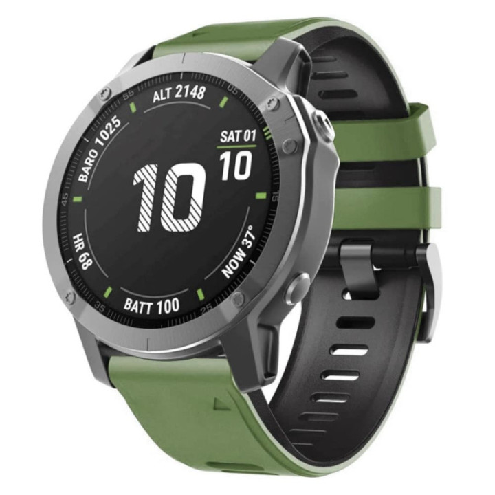 Twin Sport Rannekoru Garmin Fenix 6X - Valkoinen/musta