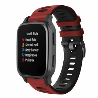 Twin Silikonband Garmin Venu Sq- Rot/schwarz