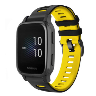 Twin Sport Rannekoru Armband Garmin Venu Sq Music Edition - Musta/keltainen