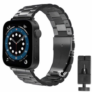 Armband rostfritt stål Apple Watch 6 (44mm) - Svart