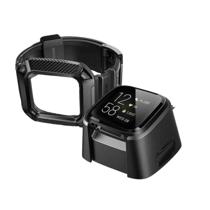 SUPCASE UB Pro armbånd Fitbit Sense - Sort