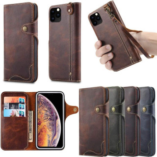 Mobil lommebok 3-kort ekte skinn Apple iPhone XI Max 2019 (6,5 ")