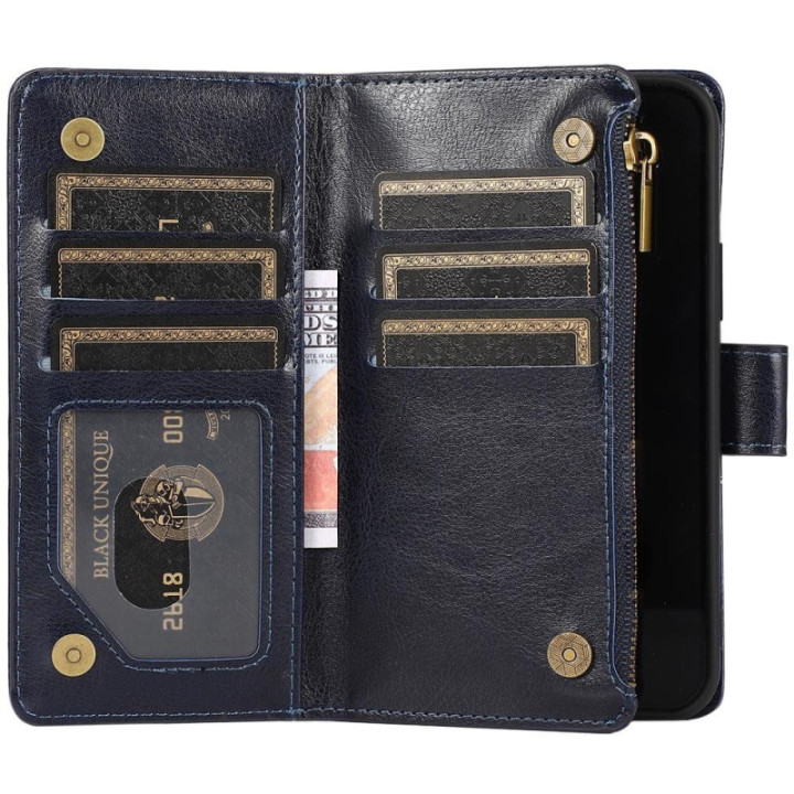 DoubleFlip Zipper 9-kort Apple iPhone 12 Pro Max (6.7")