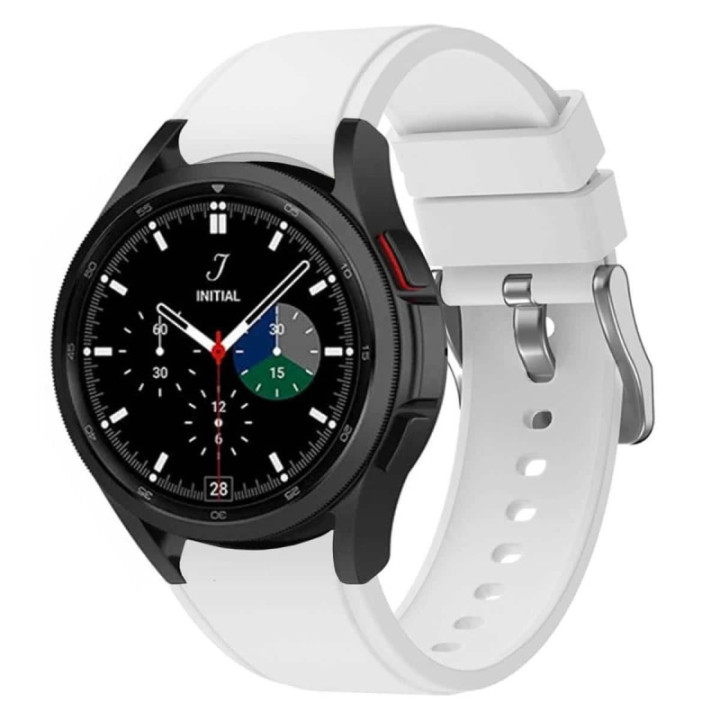 Sport armbånd till Samsung Galaxy Watch 4 Classic (42/46mm) - Hvit