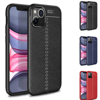 Leder Look Silikon Handyhülle Apple iPhone 13 mini