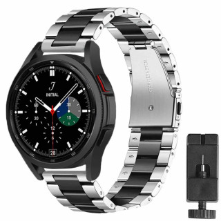 Rannekoru ruostumatonta terästä Samsung Galaxy Watch 4 Classic (42/46) - Hopea/Musta