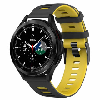 Twin Silikonband Samsung Galaxy Watch 4 Classic (42mm)- Schwarz/Gelb