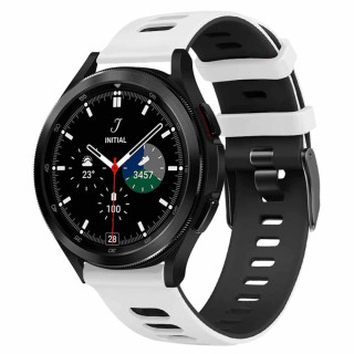 Twin Sport Rannekoru Armband Samsung Galaxy Watch 4 Classic (42mm) - Valkoinen/musta