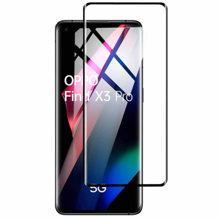 5D Displayschutz Glas Oppo Find X3 Pro 5G
