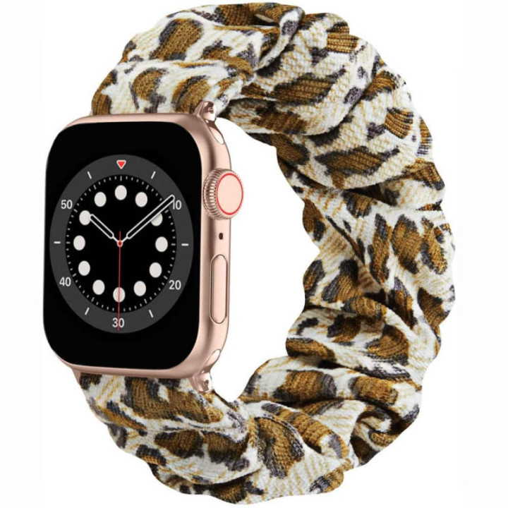 Scrunchie Elastic Bracelet Apple Watch 6 (40mm) - Leopard Yellow