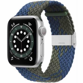 Flettet elastisk armbånd Apple watch 6 (40mm) - blågrønn
