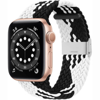 Braided Elastic Bracelet Apple watch 6 (40mm) - blackwhite