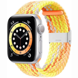 Flettet Elastik Armbånd Apple watch 6 (40mm) - Gradientorange