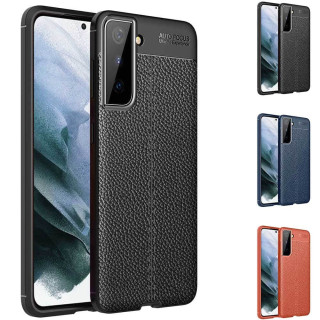 Läder mönstrat TPU skal Samsung Galaxy S21