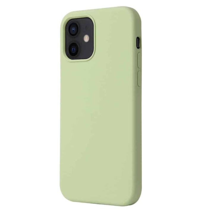 Liquid silikon skal Apple iPhone 12 (6.1") - Ljusgrön