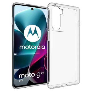 Silikonikotelo läpinäkyvä Motorola Moto G200 5G