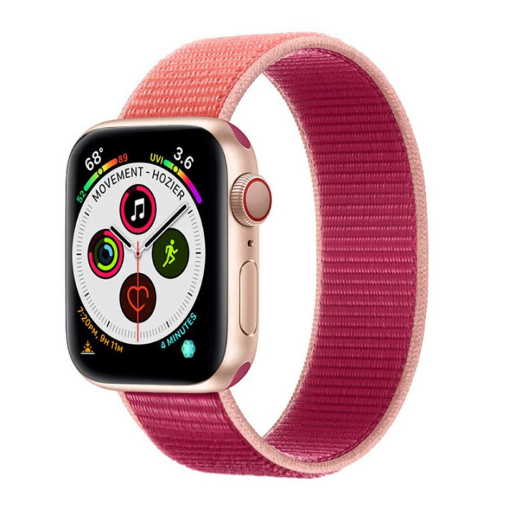 Apple Watch 5 (40mm) Nylon Armband - Pomegranate