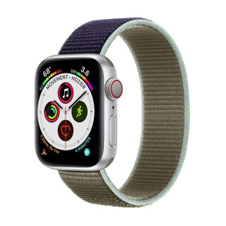 Apple Watch 5 (44 mm) nylonrannekoru - Khaki Blue