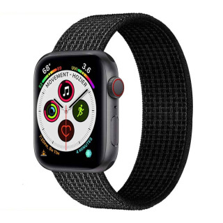 Apple Watch 5 (44mm) Nylon Armband - Black/white