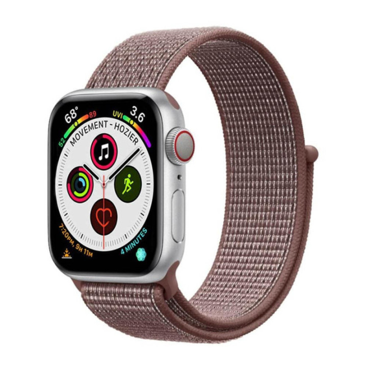 Apple Watch 5 (44mm) Nylon Armband - Smoke Mauve