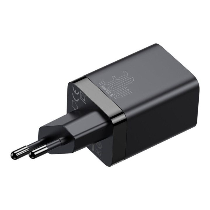 Baseus Super Si Pro Quick Charger C+U 30W - Black