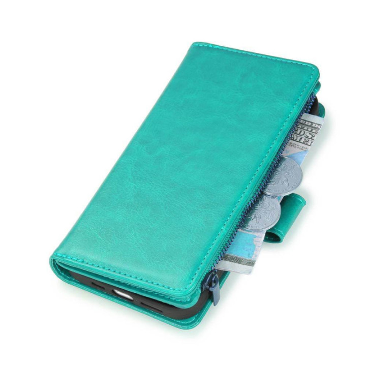 DoubleFlip Zipper 9-kort Apple iPhone 13 Pro - Mynte