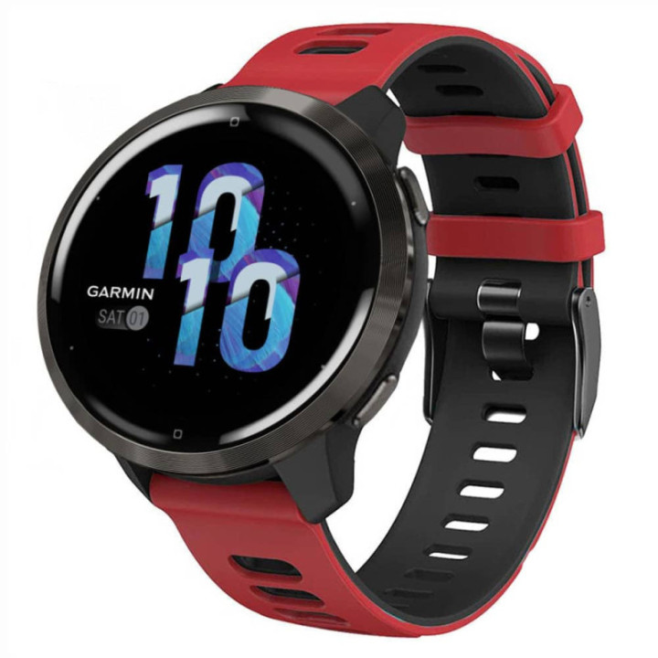 Twin Sport armbånd Garmin Venu 2 Plus - Rød/svart