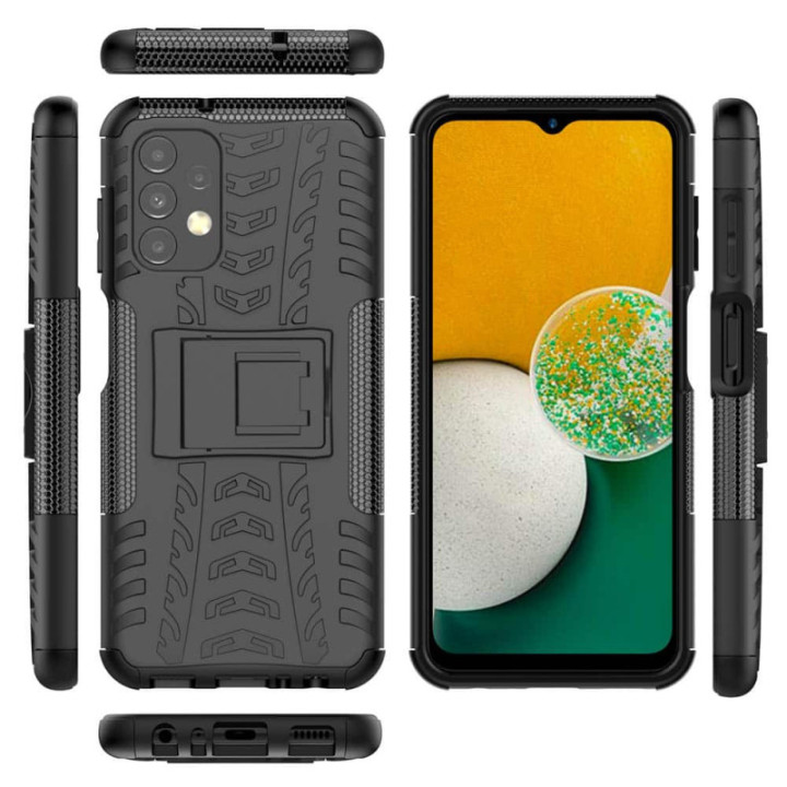 Stoßfest Hülle mit ständer Samsung Galaxy A13 4G - Schwarz