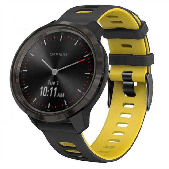 Twin Sport Armbånd Garmin Vivomove Sport - Sort/gul
