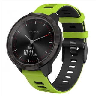 Twin Silikonband Garmin Vivomove Sport - Limette/schwarz