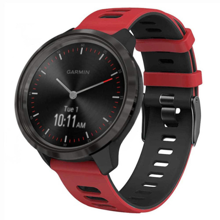 Twin Sport Armbånd Garmin Vivomove Sport - Rød/sort