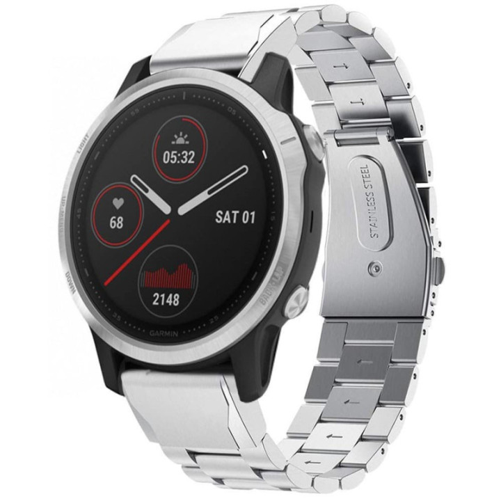 Buy stainless steel watchband Garmin Fenix 7S - Silver