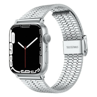 Mesh armbånd i rustfritt stål Apple Watch 7 (41 mm) - Sølv