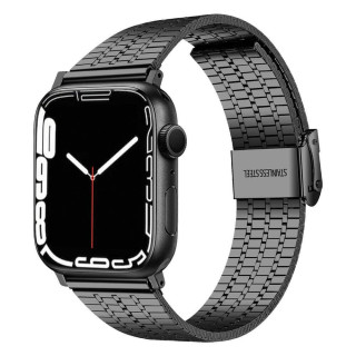 Mesh Armband Edelstahl Apple Watch 7 (41mm) - Schwarz